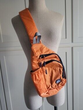 Apex Orange Crossbody Sling Bag with Front Pockets